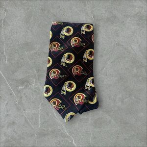RM Sport Mens Multicolor Washington Redskins Allover Print Neck Tie